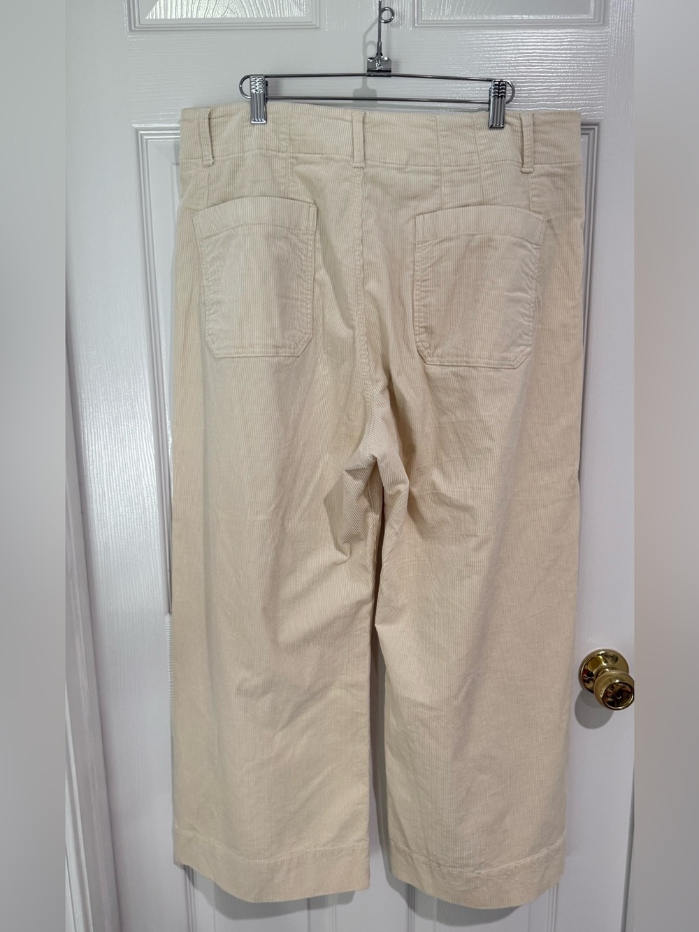 Maeve Colette Cream Wide-Leg Corduroy Pants - Picture 2 of 4